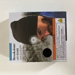 Brookstone Black LED Beanie with Integrated Light